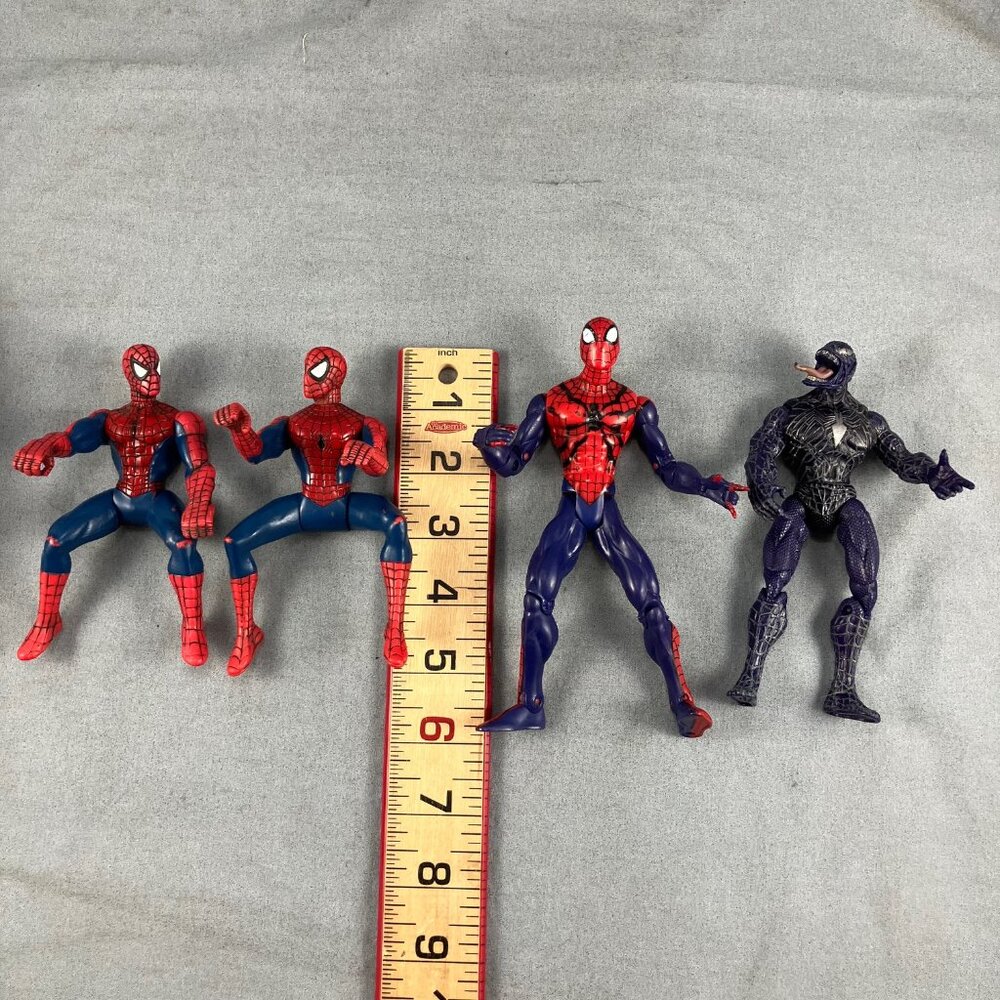 Lot of 4 Spider-Man Purple Venom Action Figures Marvel